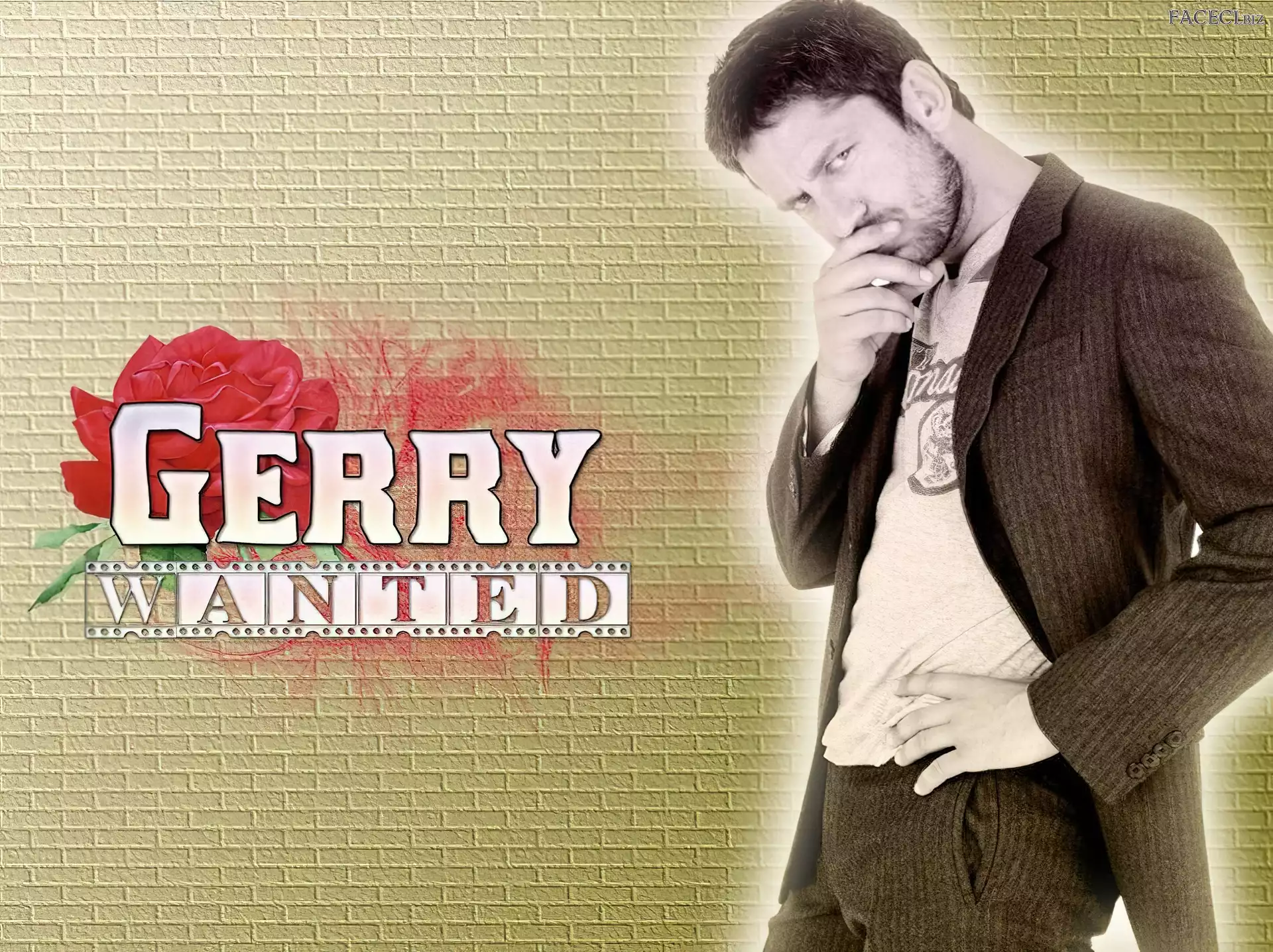 róża, Gerard Butler, garnitur